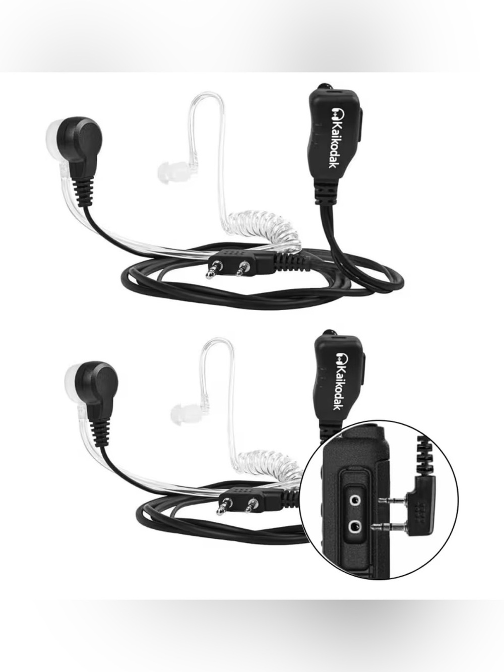 2 Pack Walkie Talkie Earpiece with mic